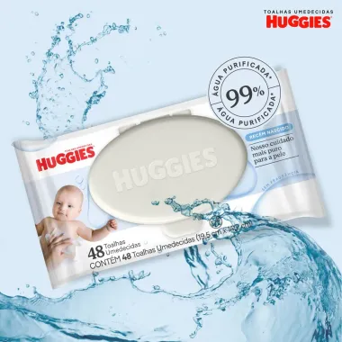 Len&ccedil;os Umedecidos Huggies Rec&eacute;m-Nascido Sem Fragr&acirc;ncia 4x48U