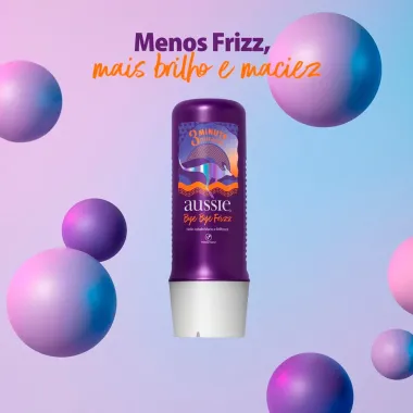 Kit Shampoo Aussie Bye Bye Frizz Maciez e Brilho 180ml e 3 Minutos Milagrosos 236ml