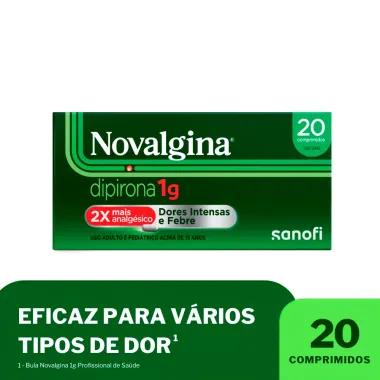Novalgina 1G 20 Comprimidos Dipirona