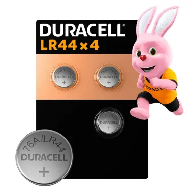 Pilha Moeda Duracell LR44/A76 Alcalina 4 Unidades