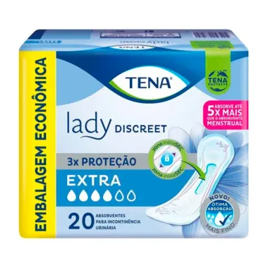 Absorvente para Incontinência Urinária Tena Lady Discreet Extra 20 Unidades