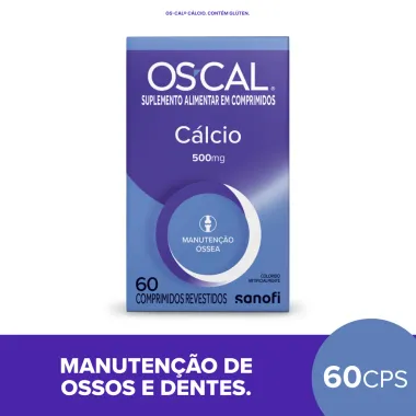 OS-CAL Cálcio 500mg com 60 Comprimidos Revestidos