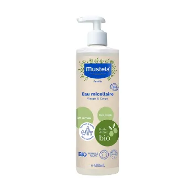 Água Micelar Mustela BIO Orgânico Sem Perfume 400ml
