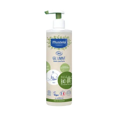 Gel Lavante Mustela BIO Orgânico Corpo e Cabelo Sem Perfume 400ml