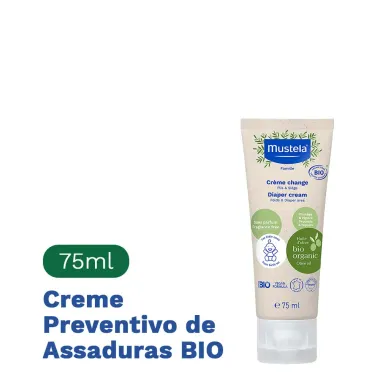 Mustela BIO Orgânico Creme para Assadura Sem Perfume 75ml