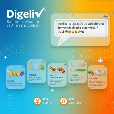 Digeliv 400FCC Sabor Laranja com 30 Comprimidos Mastigáveis