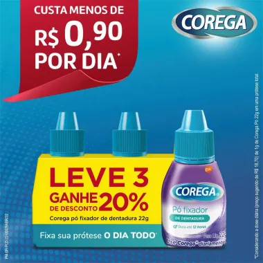 Kit Corega Fixador de Prótese Pó