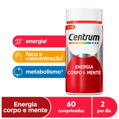 Centrum Energia Corpo e Mente 60 Cápsulas Moles