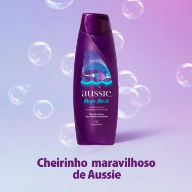 Kit Shampoo Aussie Mega Moist Super Hidrata&ccedil;&atilde;o 360ml e Condicionador 180ml