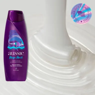 Kit Shampoo Aussie Mega Moist Super Hidrata&ccedil;&atilde;o 360ml e Condicionador 180ml