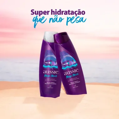 Kit Shampoo Aussie Mega Moist Super Hidrata&ccedil;&atilde;o 360ml e Condicionador 180ml