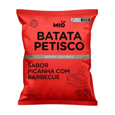 Batata Petisco Mi&oacute; Sabor Picanha com Barbecue 45g