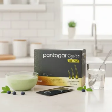 Pantogar Resist Silício Sem Sabor com 30 Sachês de 10g cada