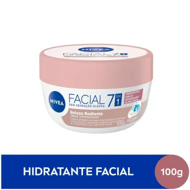 Creme Facial Nivea Uniformizador Beleza Radiante 7 em 1 100g