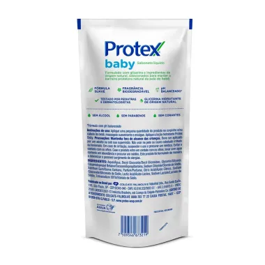 Sabonete L&iacute;quido Protex Baby Glicerina Natural da Cabe&ccedil;a aos P&eacute;s Refil 380ml