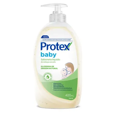 Sabonete L&iacute;quido Protex Baby Glicerina Natural da Cabe&ccedil;a aos P&eacute;s 400ml