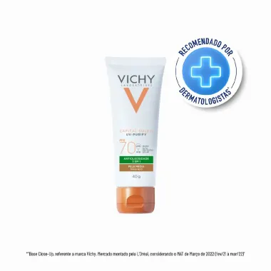 Protetor Solar Vichy Capital Soleil UV Purify FPS 70 Pele Média