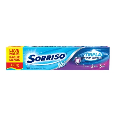 Creme Dental Sorriso Tripla Limpeza Completa 120g