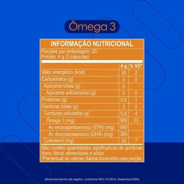 Vitamina Neo Qu&iacute;mica &Ocirc;mega 3 60 C&aacute;psulas