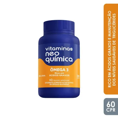 Vitamina Neo Qu&iacute;mica &Ocirc;mega 3 60 C&aacute;psulas