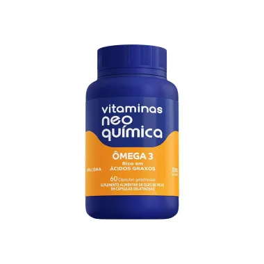 Vitamina Neo Qu&iacute;mica &Ocirc;mega 3 com 60 C&aacute;psulas Gelatinosas