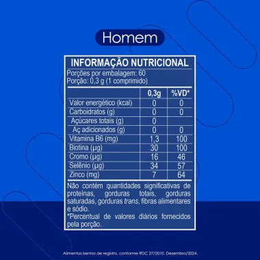 Vitamina Neo Qu&iacute;mica Homem 60 Comprimidos