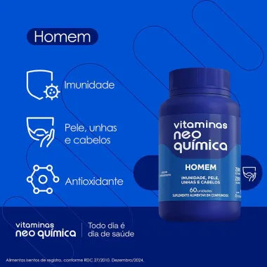 Vitamina Neo Qu&iacute;mica Homem 60 Comprimidos