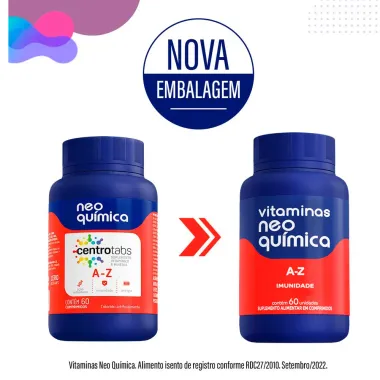 Vitamina Neo Química A a Z Imunidade 60 Comprimidos