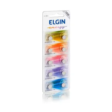 Bateria Alcalina Elgin Lr41 1,5v com 10 Unidades