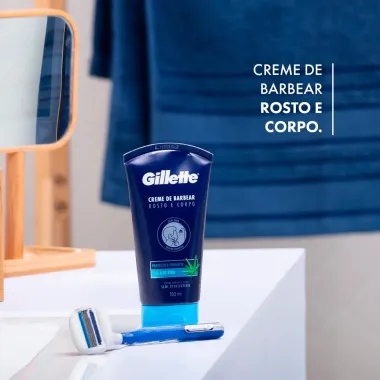 Creme de Barbear Gillette Prote&ccedil;&atilde;o e Conforto 150ml