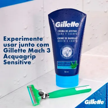 Creme de Barbear Gillette Prote&ccedil;&atilde;o e Conforto 150ml