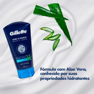 Creme de Barbear Gillette Prote&ccedil;&atilde;o e Conforto 150ml