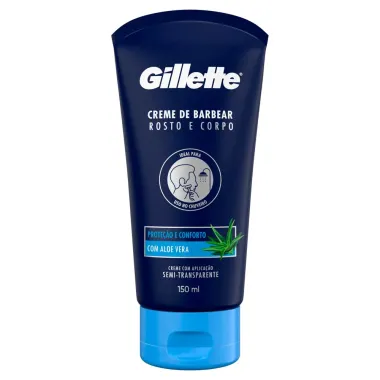 Creme de Barbear Gillette Rosto e Corpo com Aloe Vera 150ml