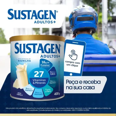 Complemento Alimentar Sustagen Adultos+ Sabor Baunilha Lata 400g