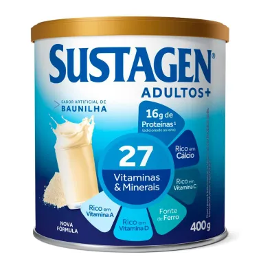 Complemento Alimentar Sustagen Adultos+ Sabor Baunilha Lata 400g