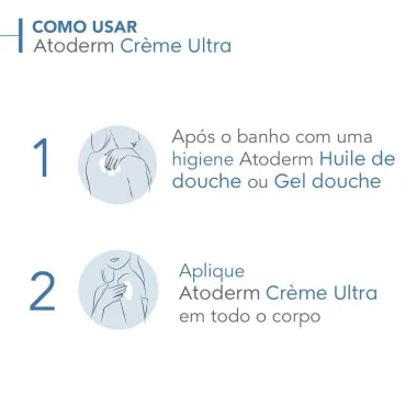 Bioderma Atoderm Creme Ultra Hidratação Corporal Diária Ultra Sensorial e Eficaz para Peles Normais e Secas 500ml
