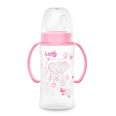 Copo Antivazamento Lolly Dreams com Alça Rosa 350ml