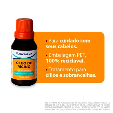 Óleo de Rícino ADV 30ml