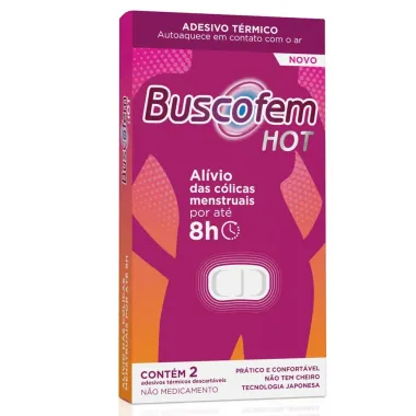 Buscofem Hot Sachê com 2 Adesivos Térmicos