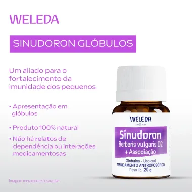 Sinudoron Weleda Gl&oacute;bulos com 20g