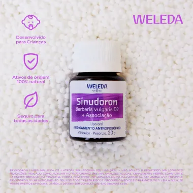 Sinudoron Weleda Gl&oacute;bulos com 20g