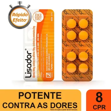Lisador Envelope com 8 Comprimidos