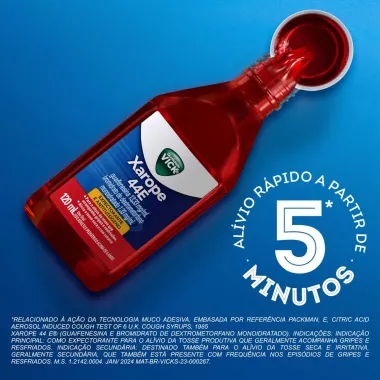 Vick 44E Xarope para tosse seca e catarro 120 mL