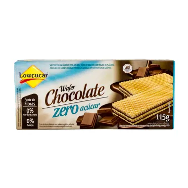 Biscoito Wafer Zero Açúcar Lowçucar Chocolate sem Adição de Açúcar 115g