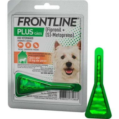Frontline Plus para C&atilde;es de 0 a 10kg com 1 Pipeta de 0,67ml