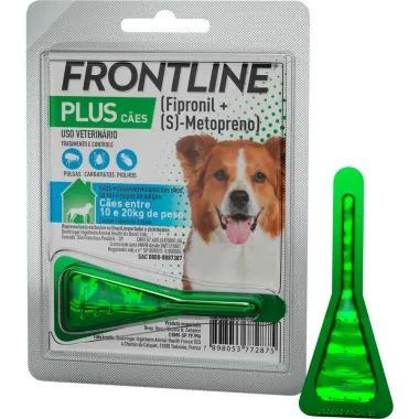 Frontline Plus para C&atilde;es de 10 a 20kg com 1 Pipeta  de 1,34ml