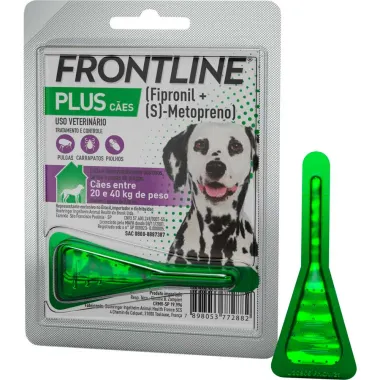 Frontline Plus para C&atilde;es entre 20 a 40kg com 1 Pipeta de 2,68ml