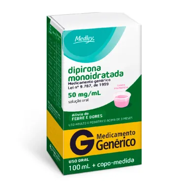 Dipirona Sódica Infantil 50mg/ml Medley Genérico Solução com 100ml