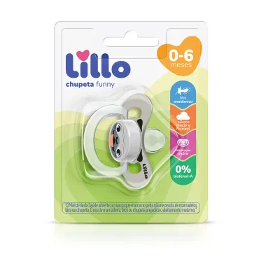 Chupeta Lillo Funny Animais Cachorro de 0 a 6 Meses