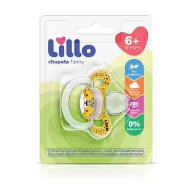 Chupeta Lillo Funny Animais Onça 6+ Meses